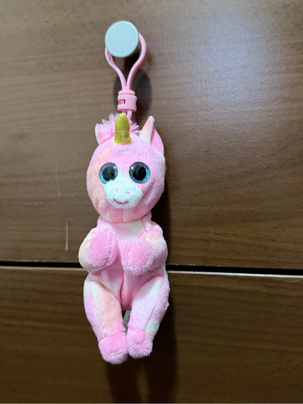 Ty Beanie baby “SKYLAR” the unicorn key clip 4”